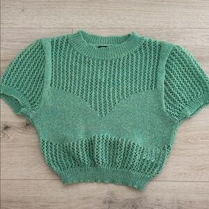 Emory Park Green Knit Crop Top